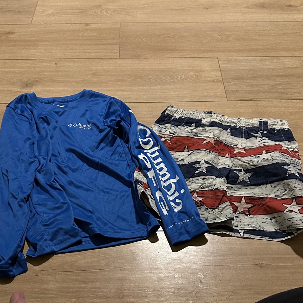 Columbia Blue Shirt and Star-Spangled Shorts